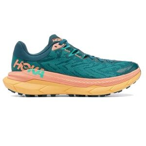 Hoka Tecton X Carbon Teal and Peach Running Shoes